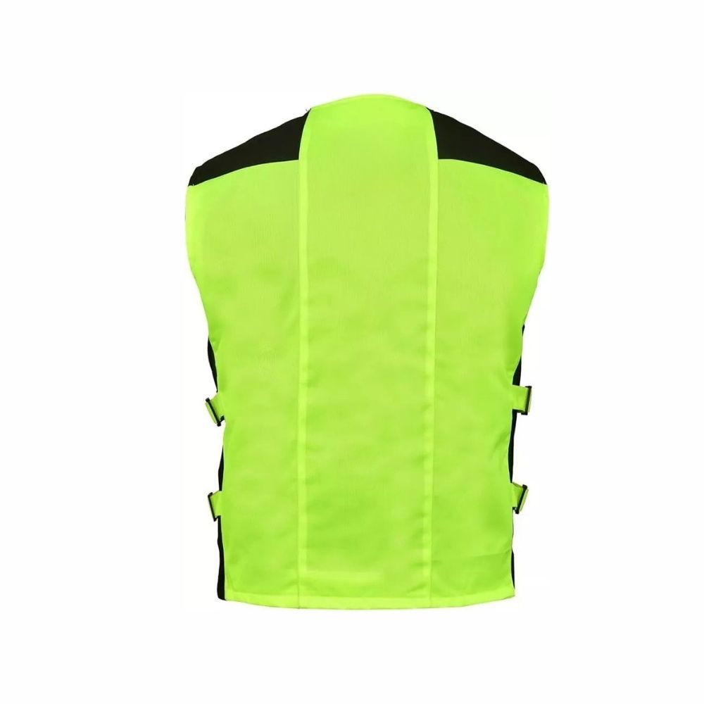 HI-VIZ Gilet Alta Visibilità Catarifrangente Fluo Sicurezza Moto Auto Bici Fluo