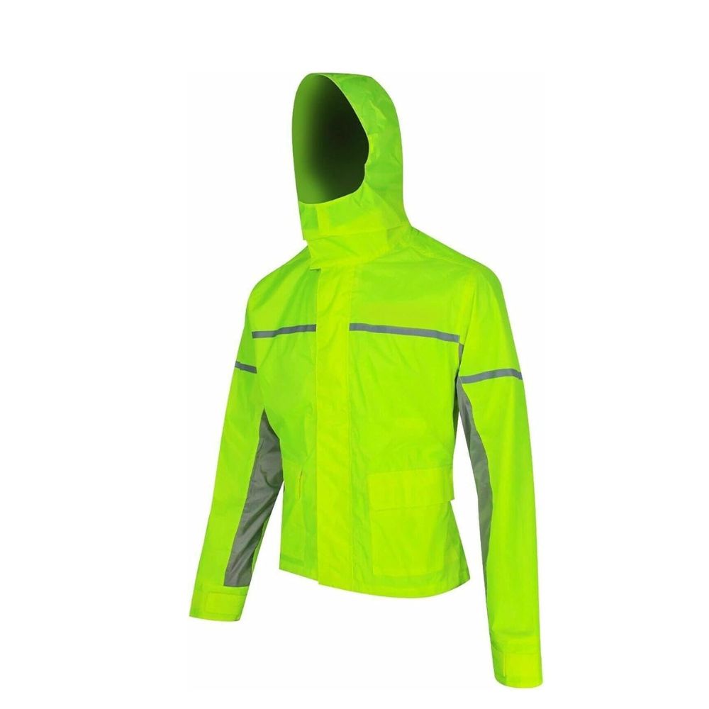 Tuta Antipioggia Kit Completo Impermeabile Moto Scooter Custom Giallo Fluo