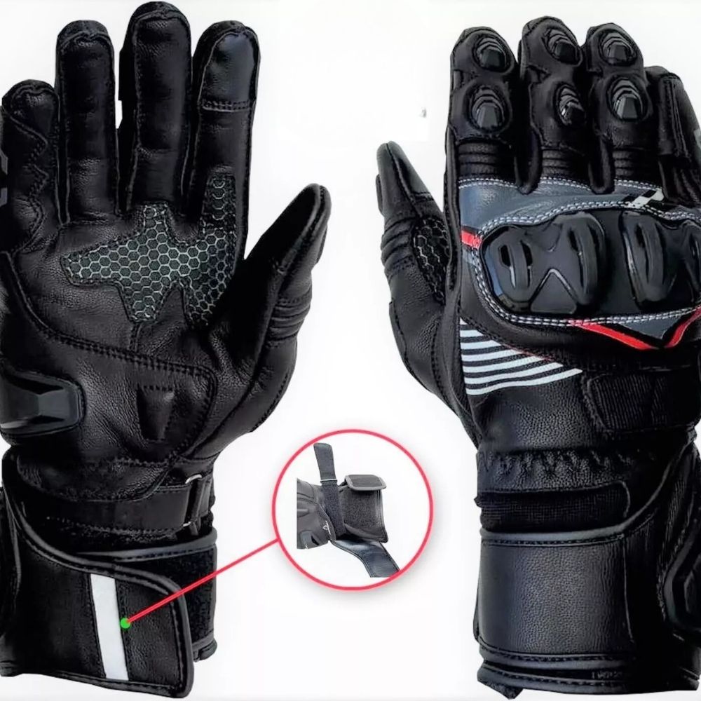 Guanti da Moto in pelle racing sportivi da corsa Lunghi Omologati Certificati CE