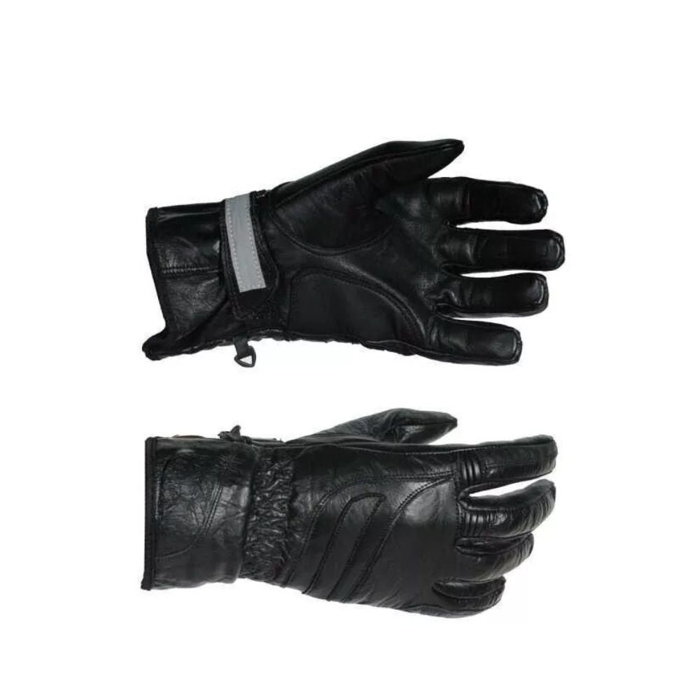 GUANTI MOTO IN PELLE DA UOMO PROTEZIONE TOUCH SCREEN TRASPIRANTE Taglia S