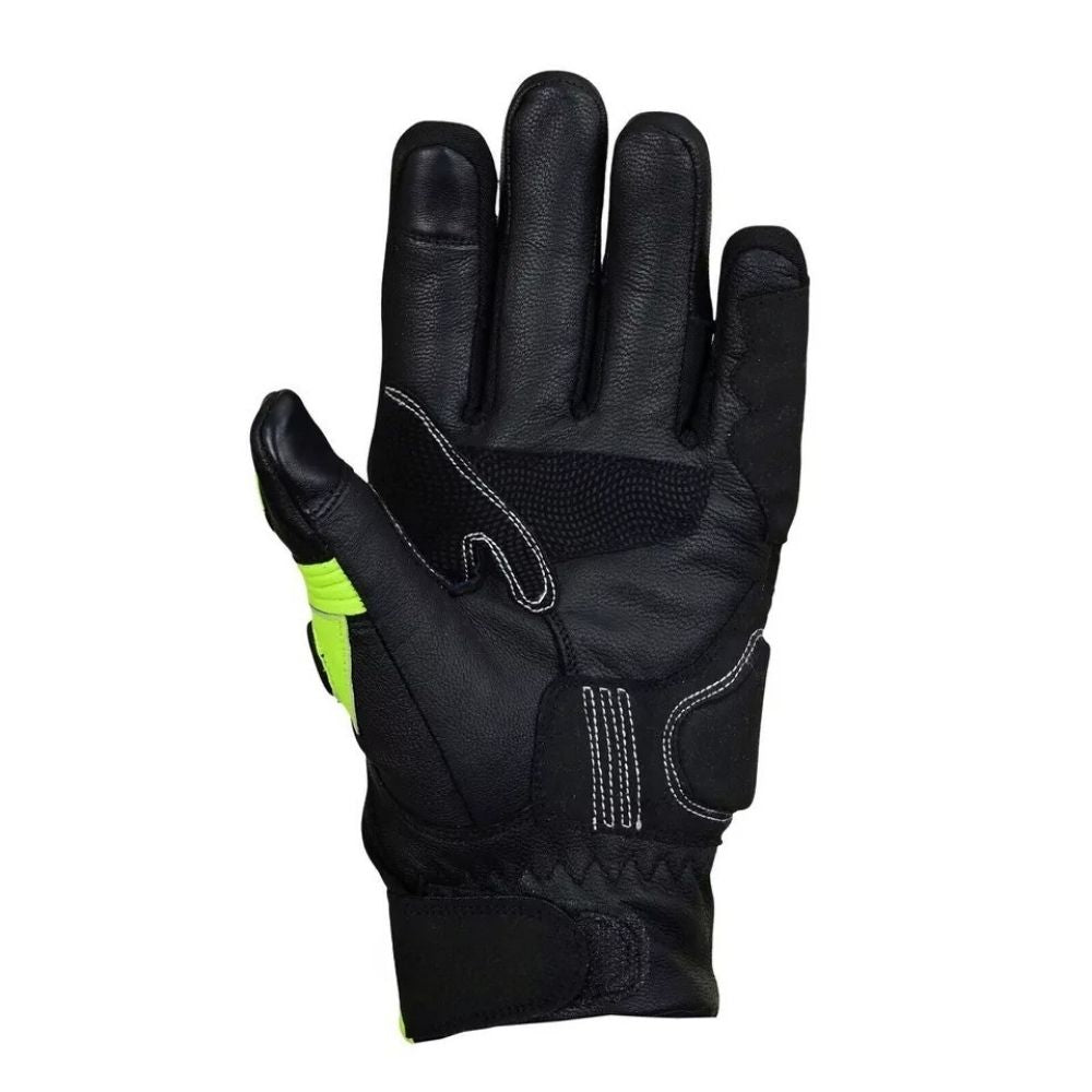 Guanti da moto invernali impermeabili ASPIDEX short in pelle e tessuto da uomo