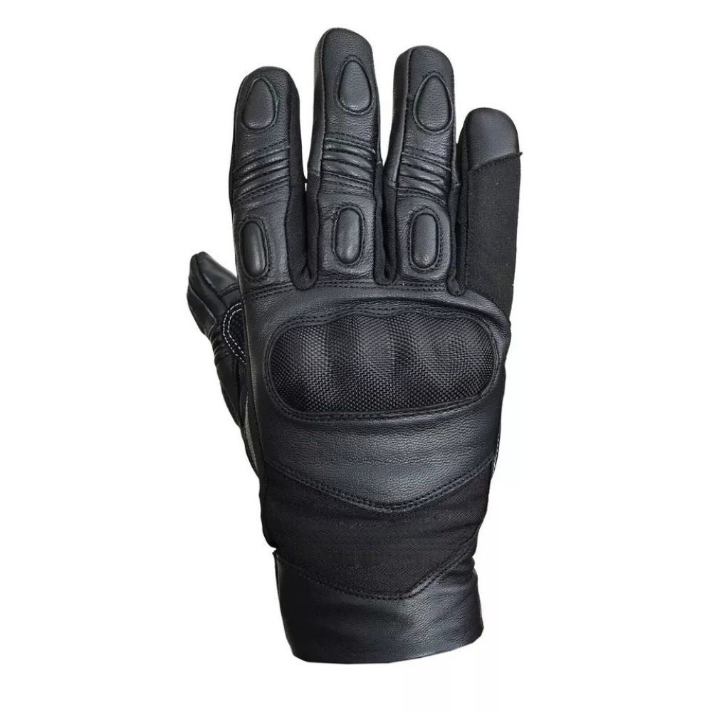 Guanti da moto invernali impermeabili ASPIDEX short in pelle e tessuto da uomo