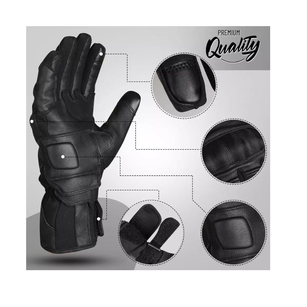 Guanti da Moto Scooter Touring Invernali Impermeabili Imbottiti Antiacqua CE