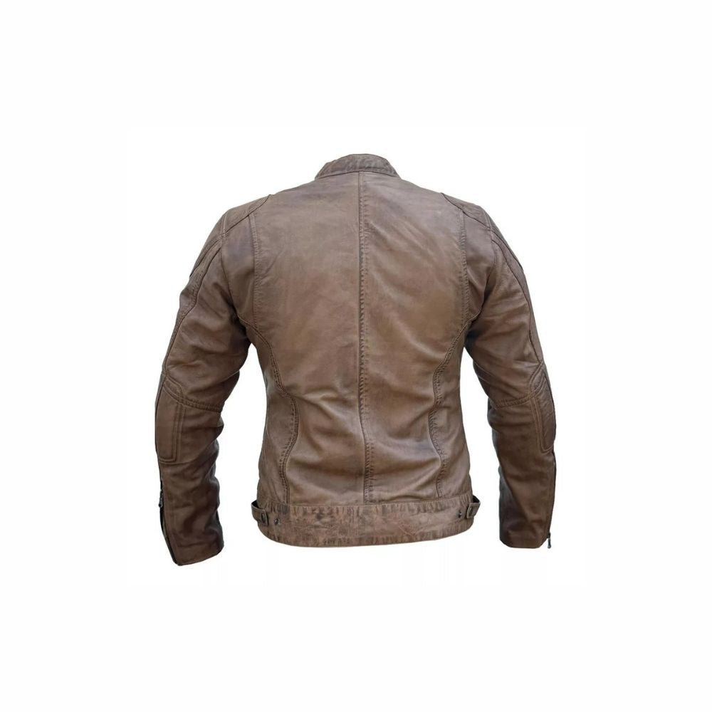 Giacca da moto in pelle da uomo giacche protettive corazzate da moto da