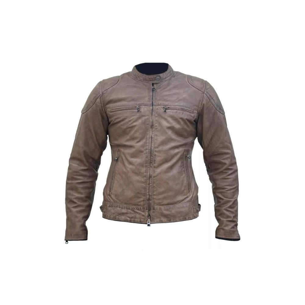 Giacca da moto in pelle da uomo giacche protettive corazzate da moto da