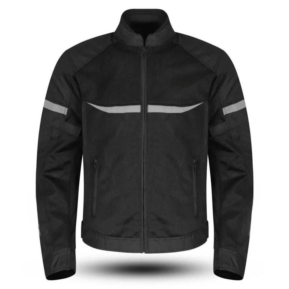 Giacca Moto estiva da Uomo protezioni Omologate Cordura Tessuto Mesh Traspirante