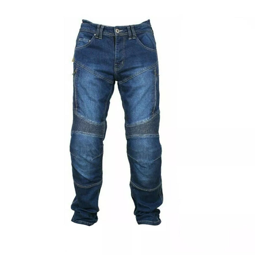 Uomo Jeans da moto Denim Estivi CE Certificati Con Kevla Rinforzi Protezioni