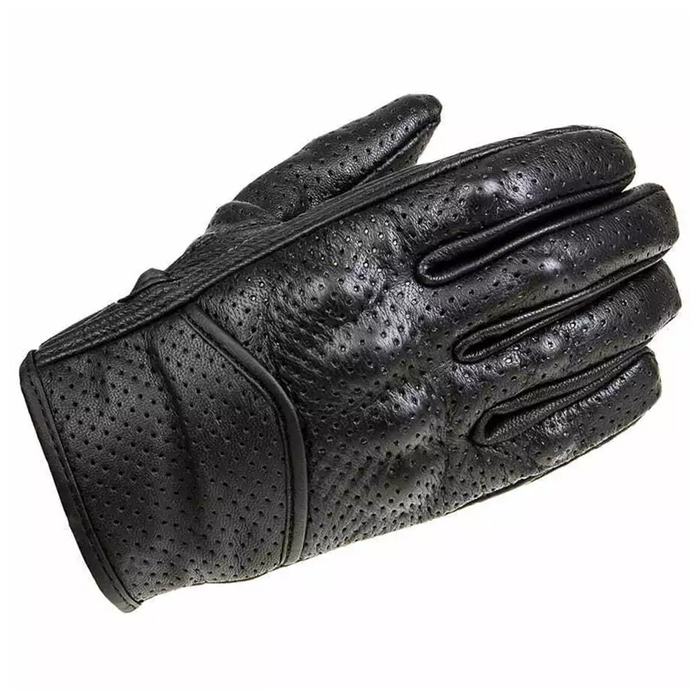 Guanti Moto in pelle estivo Pro Future PW AIR custom e Vintage Traforati nero