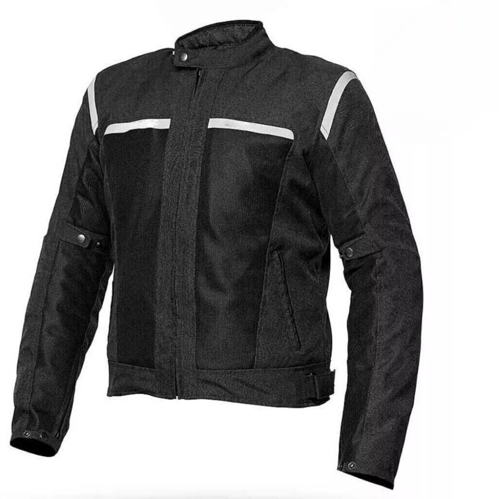 Giacca Moto estiva da Uomo protezioni Omologate Cordura Tessuto Mesh Traspirante