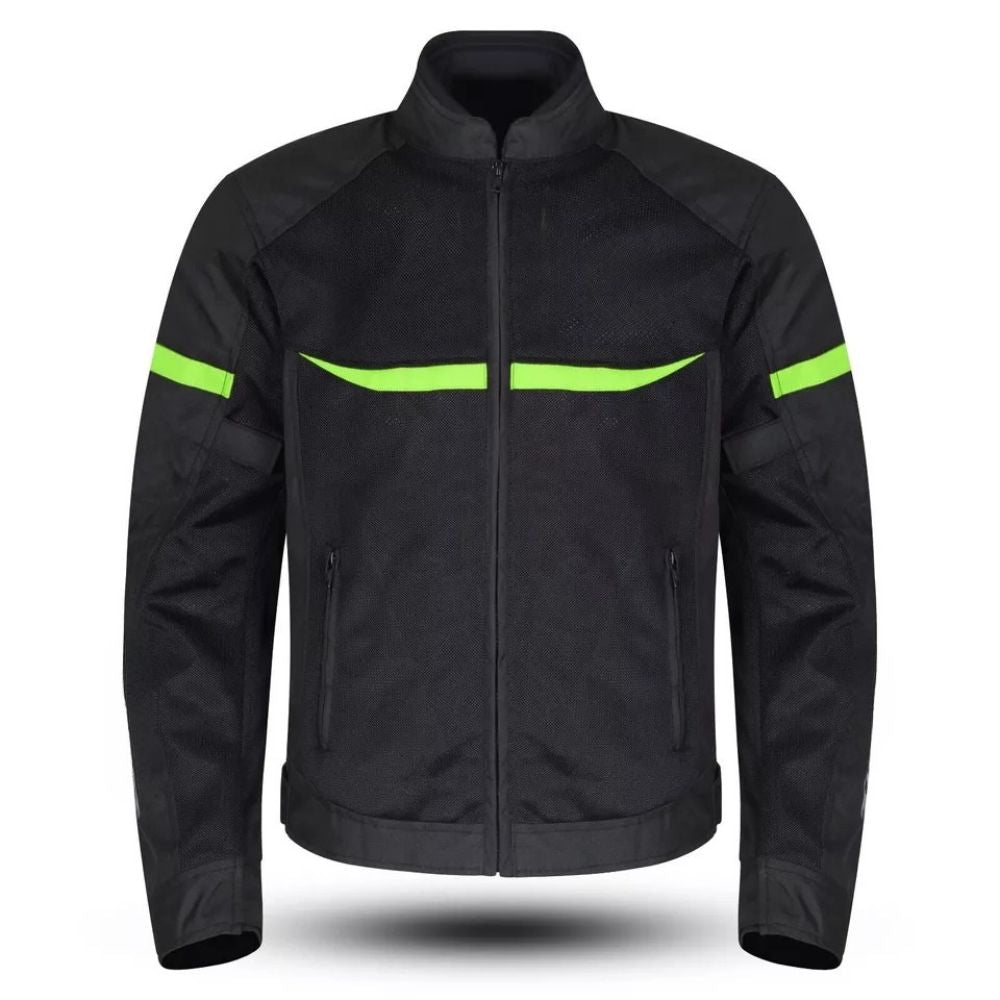 Giacca Moto estiva da Uomo protezioni Omologate Cordura Tessuto Mesh Traspirante