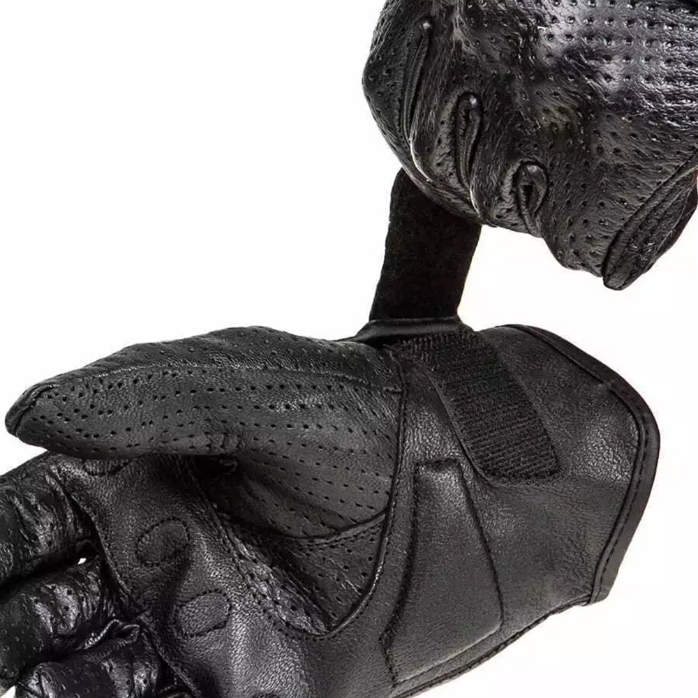 Guanti Moto in pelle estivo Pro Future PW AIR custom e Vintage Traforati nero