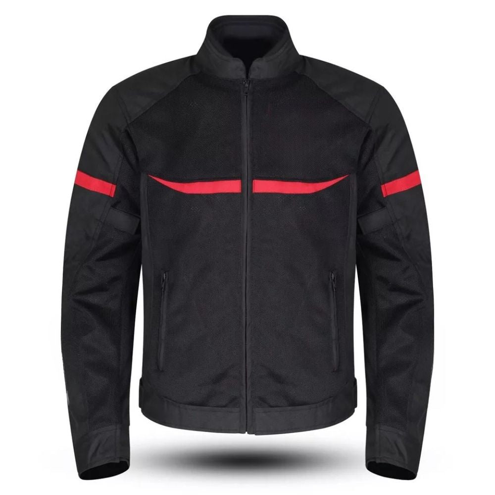 Giacca Moto estiva da Uomo protezioni Omologate Cordura Tessuto Mesh Traspirante
