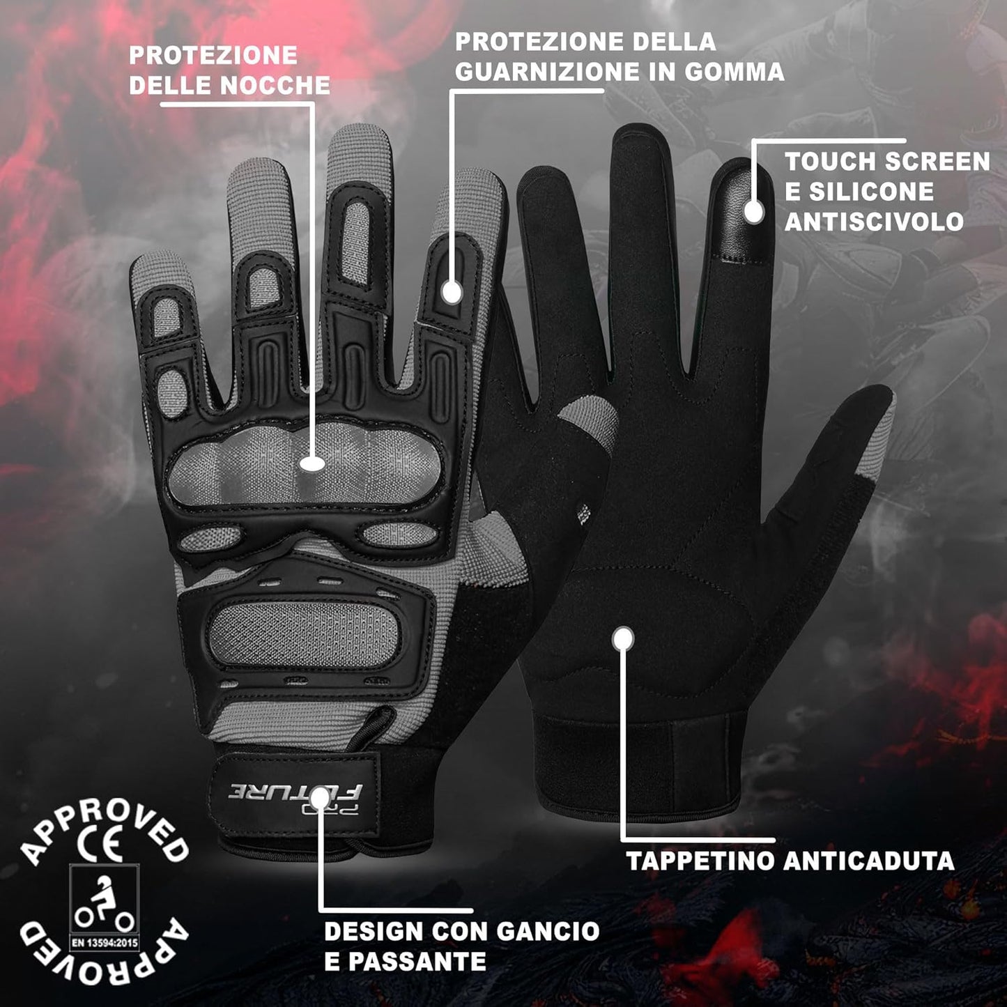 GUANTI DA MOTO ESTIVI 021308 PRO FUTURE