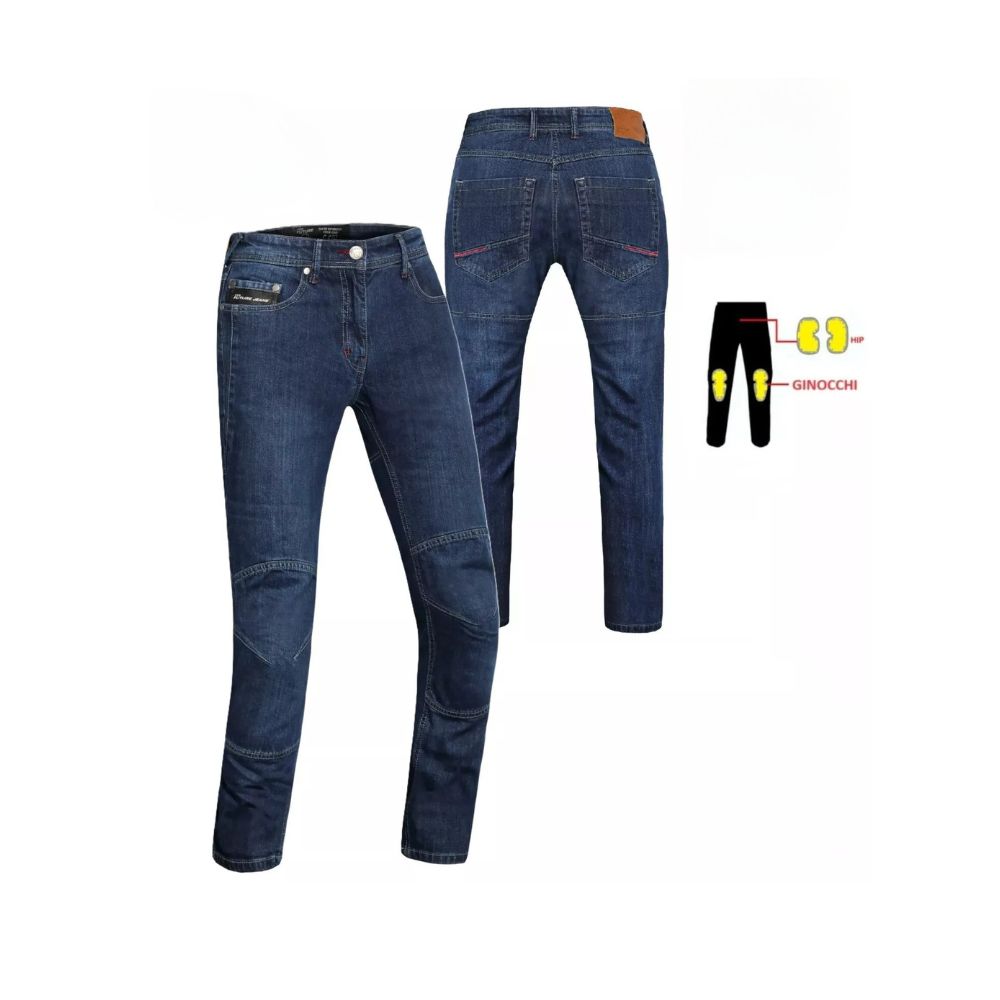 Jeans da moto uomo e donna Pantaloni da moto con protezioni ginocchia e fianchi