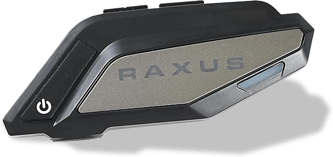RAXUS Interfono Bluetooth 5.3 Moto per Casco Impermeabile Nero