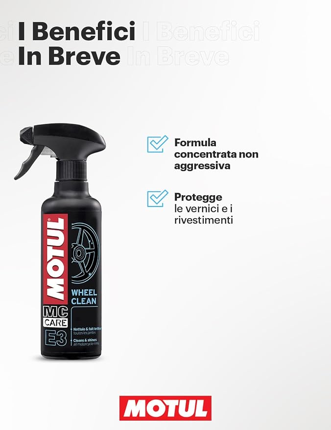 Motul E3 Pulitore Cerchi Moto Spray 400 ml