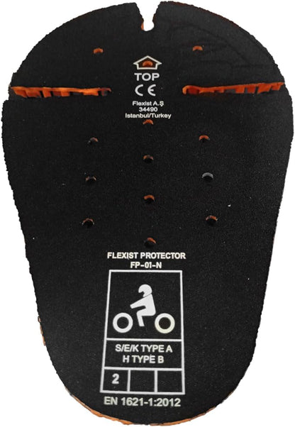 Flexist Protezioni Moto CE Livello 2 Gomiti Ginocchia Fianchi Arancione