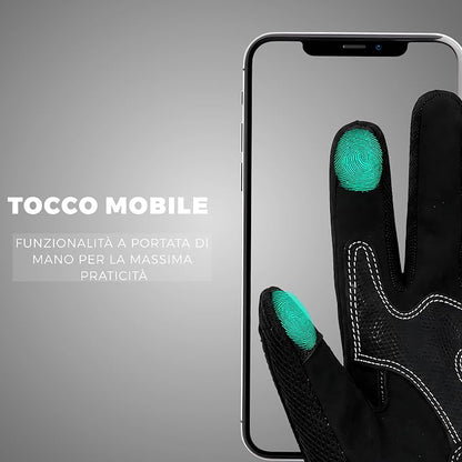 STORM Guanti Moto Donna Estivi Neri e Rosa Touchscreen CE
