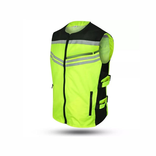 HI-VIZ Gilet Alta Visibilità Catarifrangente Fluo Sicurezza Moto Auto Bici Fluo