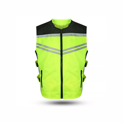 HI-VIZ Gilet Alta Visibilità Catarifrangente Fluo Sicurezza Moto Auto Bici Fluo