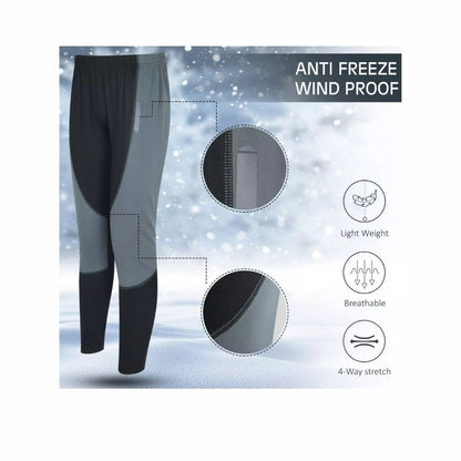 Pantaloni Intimi Uomini Neri Tecnici Invernali Anti Gelo Resistenti al Vento