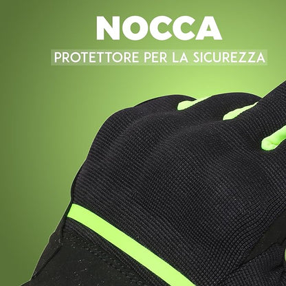 STORM Guanti Moto Estivi Uomo Donna Neri Touchscreen Protettivi