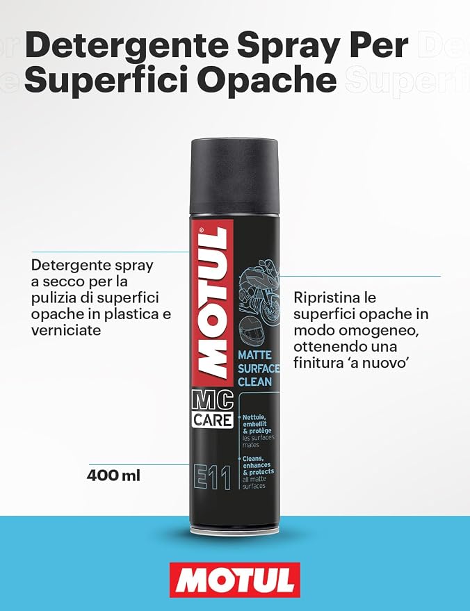 Motul E11 Pulitore Superfici Opache Moto Spray 400 ml