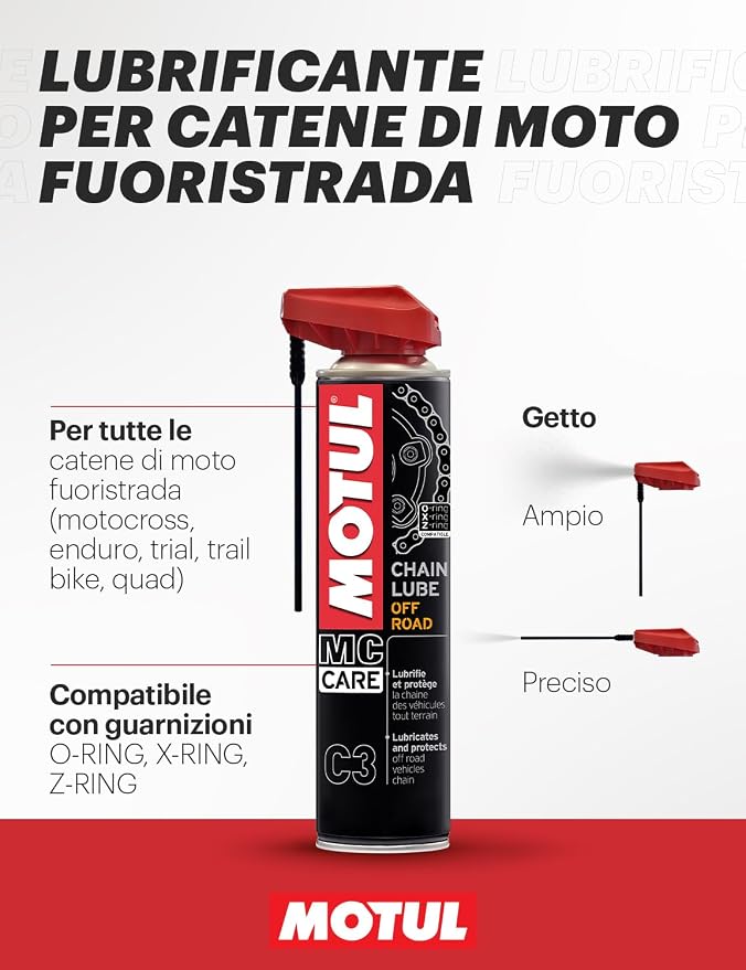 Motul C3 Chain Lube Off Road Lubrificante Catena Moto 400 ml