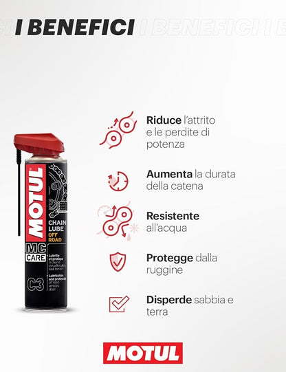 Motul C3 Chain Lube Off Road Lubrificante Catena Moto 400 ml