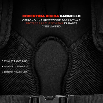STORM Zaino Moto Nero Verde con Schienale Protettivo e Porta Casco