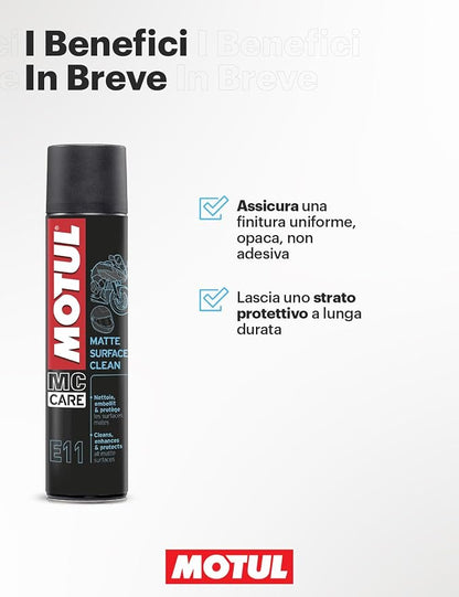 Motul E11 Pulitore Superfici Opache Moto Spray 400 ml