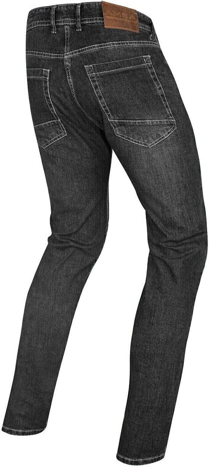 Jeans Moto Uomo Grigi con Protezioni CE Ginocchia e Fianchi
