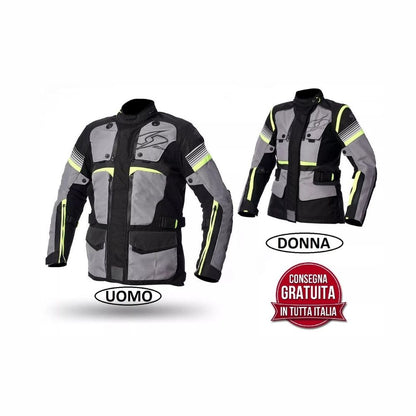Giacca Giubbotto da Moto Uomo e Donna Tessuto Spyke EQUATOR Dry Tecno Touring