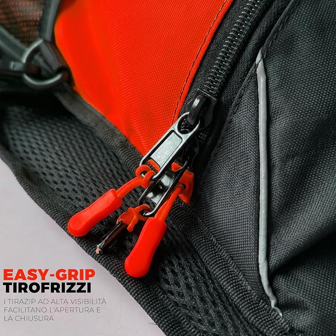 STORM Zaino Moto Nero Verde con Schienale Protettivo e Porta Casco