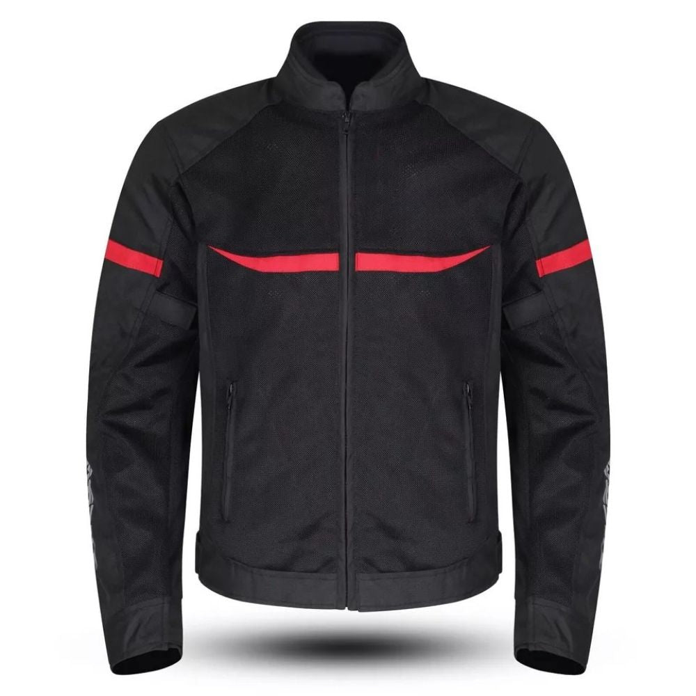 Giacca Moto estiva da Uomo protezioni Omologate Cordura Tessuto Mesh Traspirante