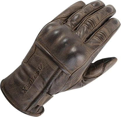 PRO FUTURE Guanti Moto in Pelle Marrone con Protezioni