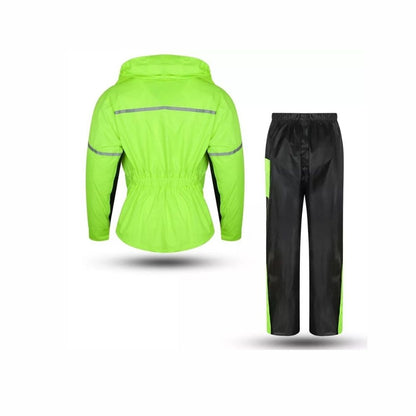 Kit Antipioggia 2 pezzi moto Pioggia Scooter Impermeabile Giacca Pantalone giall