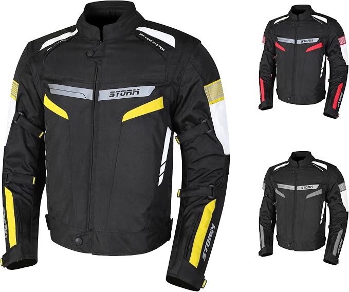 Storm Giacca Moto 4 Stagioni Giallo/Nero