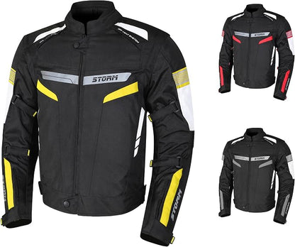 Storm Giacca Moto 4 Stagioni Giallo/Nero