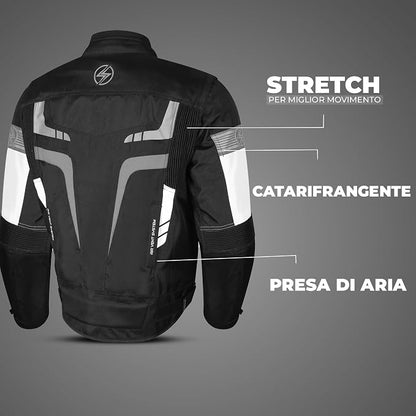 Storm Giacca Moto 4 Stagioni Grigio/Nero