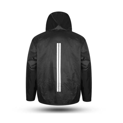 Set Antipioggia Kit 2 pezzi Moto Scooter Impermeabile Nero Giacca e Pantalone
