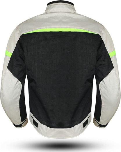 Title: ASPIDEX Giacca Moto Estiva Mesh Beige/Nero