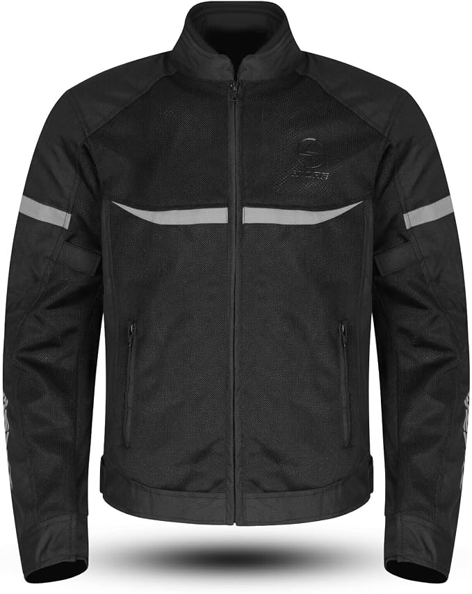 ASPIDEX Giacca Moto Estiva Mesh Nero/Grigio