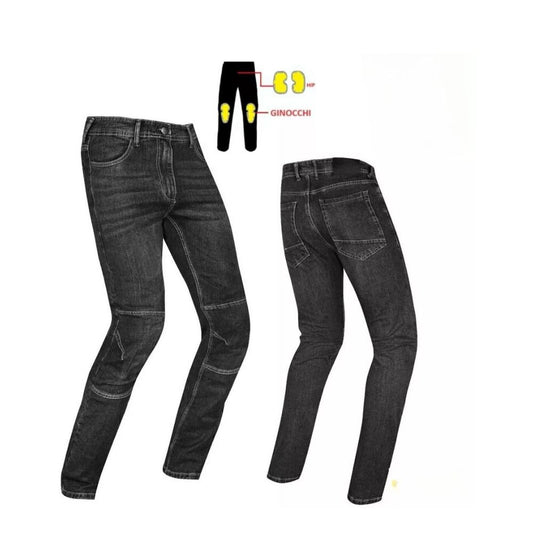 PRO Jeans da per moto con protezioni ginocchia e fianchi omologate CE C.E.