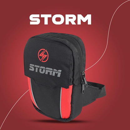STORM Marsupio Moto Impermeabile Nero Verde con Cintura Regolabile  Colore