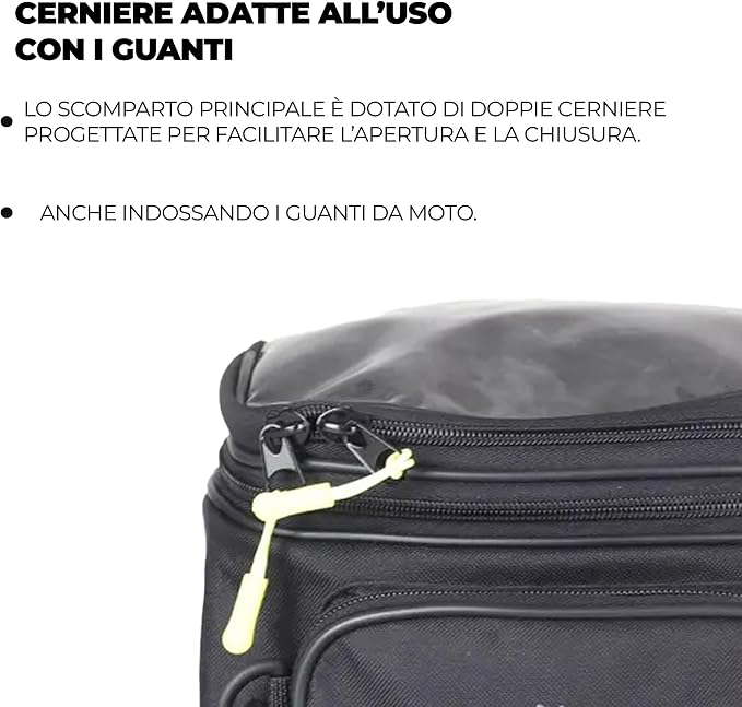 STORM Borsa da Serbatoio Moto 12L Impermeabile con Porta Smartphone