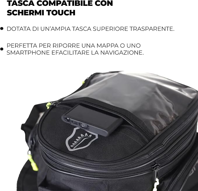 STORM Borsa da Serbatoio Moto 12L Impermeabile con Porta Smartphone