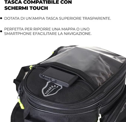 STORM Borsa da Serbatoio Moto 12L Impermeabile con Porta Smartphone