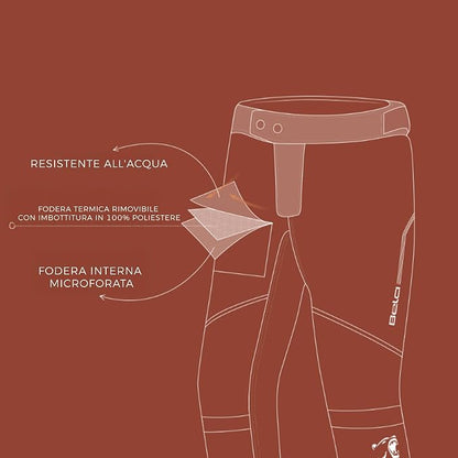 STORM Pantaloni Moto Uomo Estivi Rossi con Protezioni CE