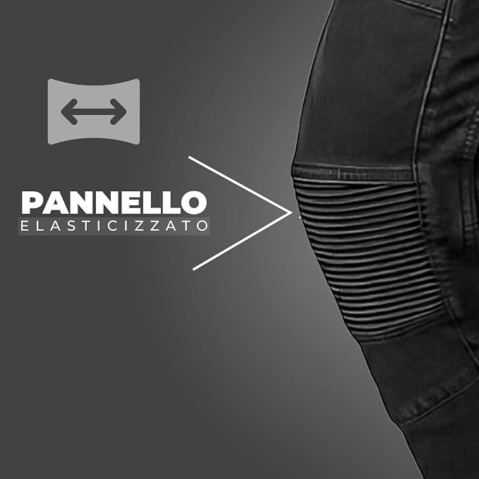 Jeans Moto Uomo Nero Blu con Protezioni CE e Kevlar